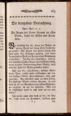 Die dreyzehnte Betrachtung