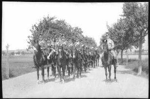 Oschatz. K.S. 1. Ulanen-Regt. No.17 - Rückkehr v. Exerzieren