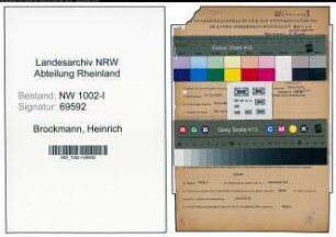 Entnazifizierung Heinrich Brockmann , geb. 10.03.1897 (Kaufmann)