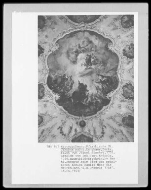 Erscheinung des heiligen Jacobus beim Sieg des spanischen Königs Ramira über die Mauren.