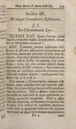 Sectio III. De reliquis Circumstantiis Restitutionis.