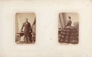 links: Kaiser Napoleon III. rechts: Kaiserin Eugénie