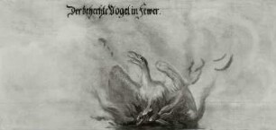 Der behertzte Vogel in Fewer : Der behertzte Vogel in Fewer. Malerei auf Holz. Radebeul, Hoflößnitz, Berg- und Lusthaus, Festsaal