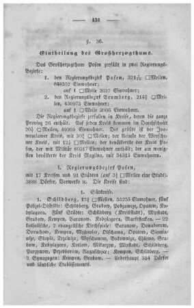 36. Eintheilung des Großherzogthums