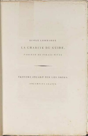 École Lombarde. La Charité Du Guide. Tableau Du Palais Pitti.