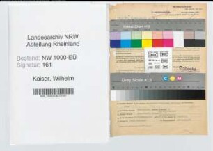 Entnazifizierung Wilhelm Kaiser, geb. 17.05.1886 (Landesoberinspektor)
