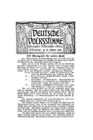 300 Ehrenpreise für unsern Bund!