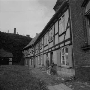 Stralsund. Spitalhäuser beim Johanniskloster, Fachwerk