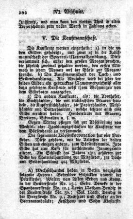 V. Die Kaufmannschaft