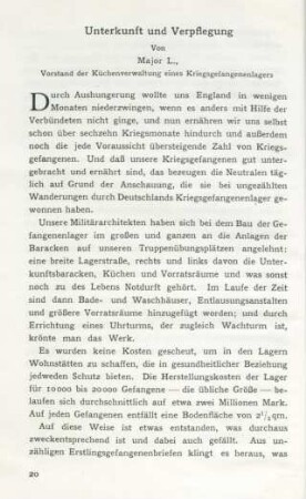 Unterkunft und Verpflegung