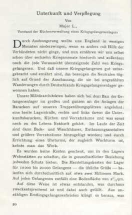 Unterkunft und Verpflegung