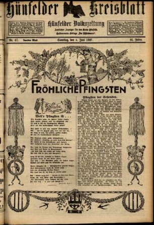 Zweite Ausgabe vom Samstag, den 04. Juni 1927.