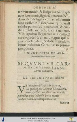 Carmina de venenis.