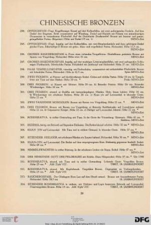 Chinesische Bronzen (Nr. 294-320)
