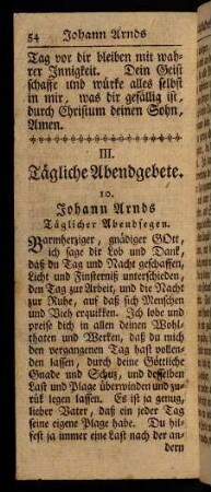 54-66, 3. Tägliche Abendgebete