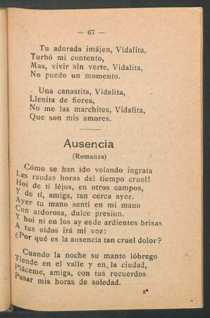 Ausencia : (Romanza)