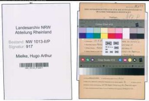 Entnazifizierung Hugo Arthur Mielke , geb. 23.08.1899 (Polizist)