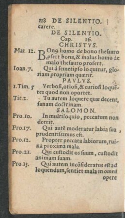 De Silentio. Cap. 16.