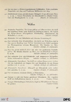 Waffen (Nr. 432-462)
