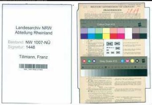 Entnazifizierung Franz Tillmann , geb. 12.08.1897 (Kassierer)