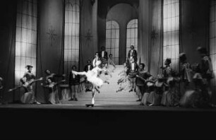 Szenenbilder aus dem Ballett " Aschenbrödel " von S. Prokofjew, Staatsoper 1952