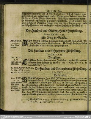 Die Hundert und Neunzehende Fürstellung. [Lucas - Kapitel 24, v. 50] Bethanien