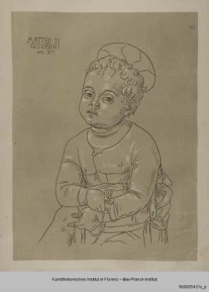 Christuskind (nach einem Madonnenbild von Matteo di Giovanni in der Pinacoteca in Siena)