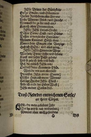 Trost-Rede der entwichenen Seele / an ihren Cörper