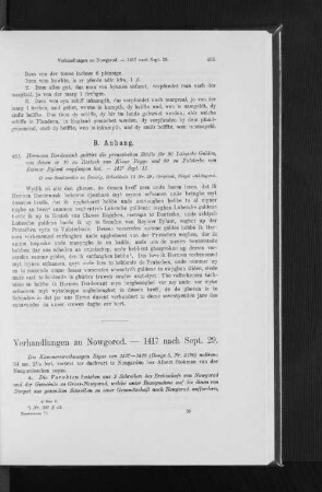 Verhandlungen zu Nowgorod. - 1417 nach Sept. 29.