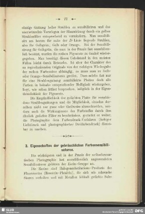 3. Eigenschaften der gebräuchlichen Farbensensibilisatoren