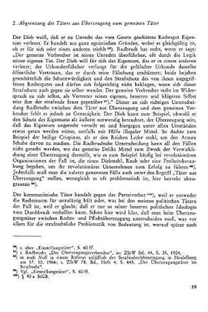 2. Abgrenzung des Täters aus Überzeugung vom gemeinen Täter