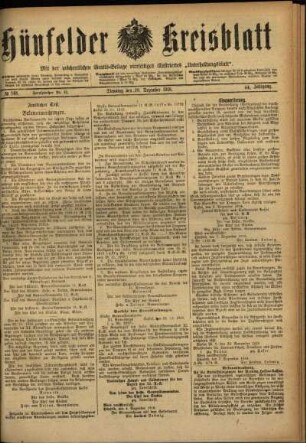 Ausgabe vom Dienstag, den 10. Dezember 1918.