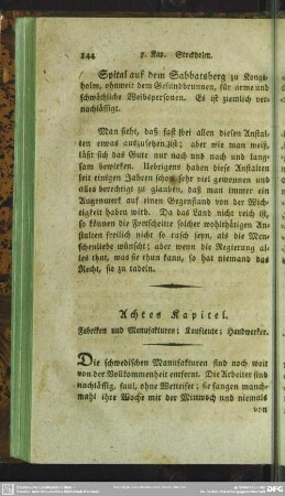 Achtes Kapitel. Fabriken und Manufakturen