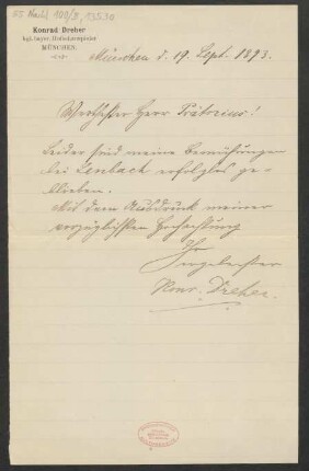 Brief an Wilhelm Praetorius : 19.09.1893