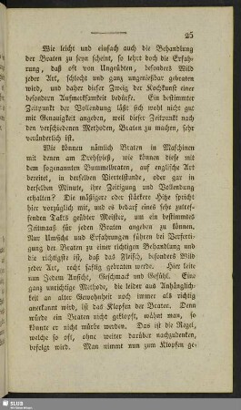 Zweite Abtheilung. Von Braten