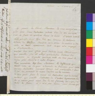 Brief von Pernay, Louis Joseph de an Goethe, Johann Wolfgang von
