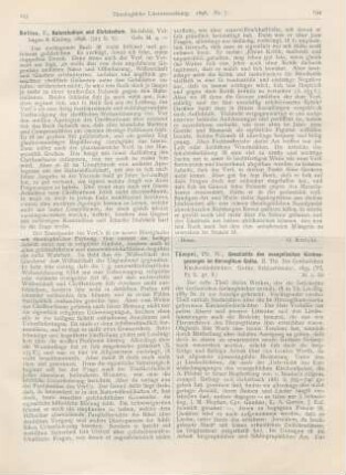 194-195 [Rezension] Tümpel, W., Geschichte des evangelischen Kirchengesanges im Herzogthum Gotha. II. Thl
