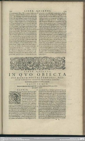 Liber Quintus. In Quo Objecta Judaeorum Nostri Temporis, Messiam Nondum Venisse Probare Connitentium, optime confutantur
