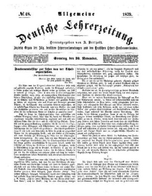 Fundamentalsätze zur Lehre von der Schulorganisation : (zur Preisbewerbung) ; (Schluß folgt)