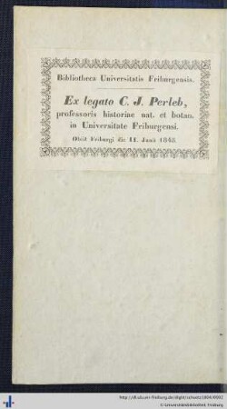 Exlibris C. J. Perleb.