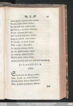 Lebenspflichten.