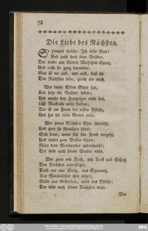 Die Liebe des Nächsten.