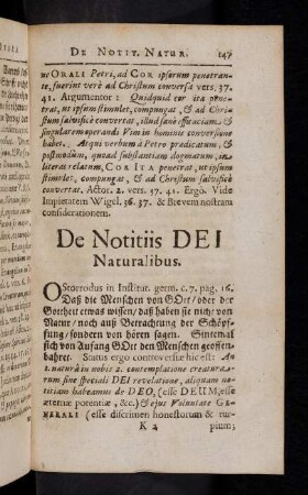 147-153, De Notitiis DEI Naturalibus.