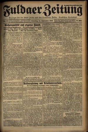 Ausgabe vom Dienstag, den 24. September 1929.
