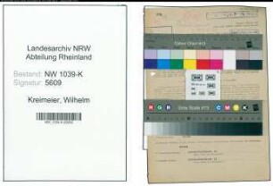 Entnazifizierung Wilhelm Kreimeier , geb. 25.12.1894 (Polizist)