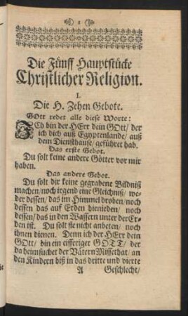 Die Fünff Hauptstücke Christlicher Religion