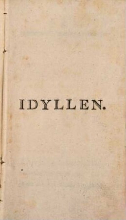 S. Gessners Schriften, 3. Idyllen