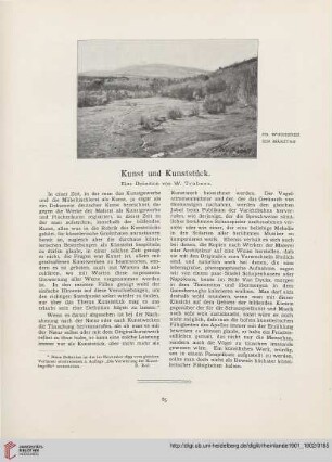 3: Kunst und Kunststück : ein Definition von W. Trübner