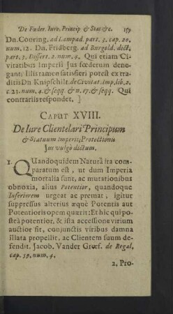 Caput XVIII. - XIX.