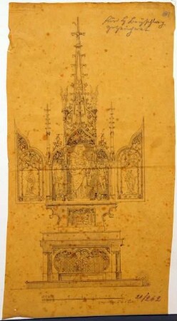 Entwurfszeichnung für einen Altar